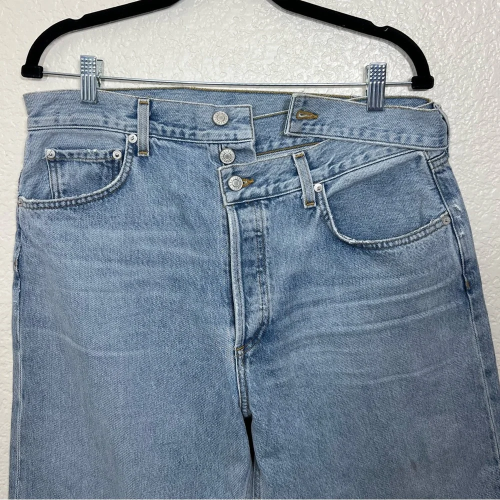 AGOLDE Blue Broken Waistband Jeans